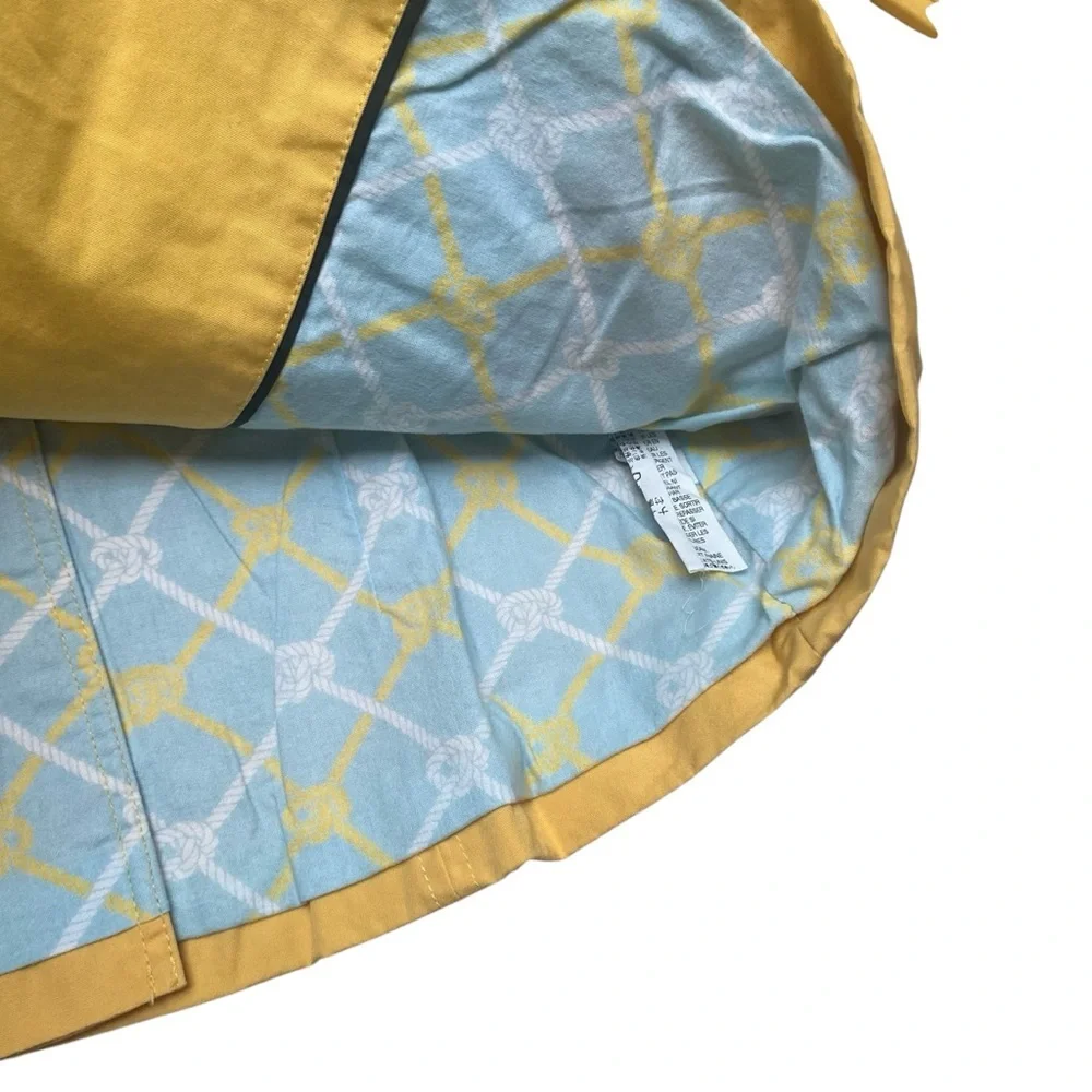 L.L.Bean Yellow Jacket M Double Breasted Cotton Coat Lightweight Utility - Picture 13 of 15